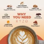 RYZE SUPERFOODS Mushroom Medium Roast Coffee 30 Servings - Image 6
