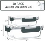 [10-Pack]Glass Meal Prep Containers -MCIRCO Food Storage Containers - Image 2