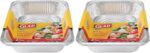 Glad Disposable Half Size Aluminum Steam Pans, Deep Heavy Duty Foil Pans for Steaming, Baking, Roasting, Meal Prep, Catering & Freezer Storage, 12.5 x 10.25 x 2.5 Inch, 2 Count - Image 3