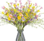 JINGHONG Artificial Spring Flowers 12 Pack Floral Picks 17” Tall Forsythia Stems with Berries for Flower Arrangements Centerpieces Indoor Outdoor Decorations - Image 2
